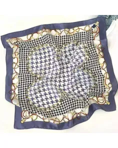 Lenço Cetim 90x90cm Tendência | Rosa | Azul | Vermelho | Cinza-Azul Claro