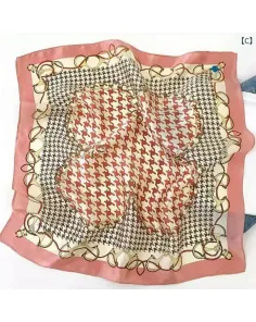 Lenço Cetim 90x90cm Tendência | Rosa | Azul | Vermelho | Cinza-Rose